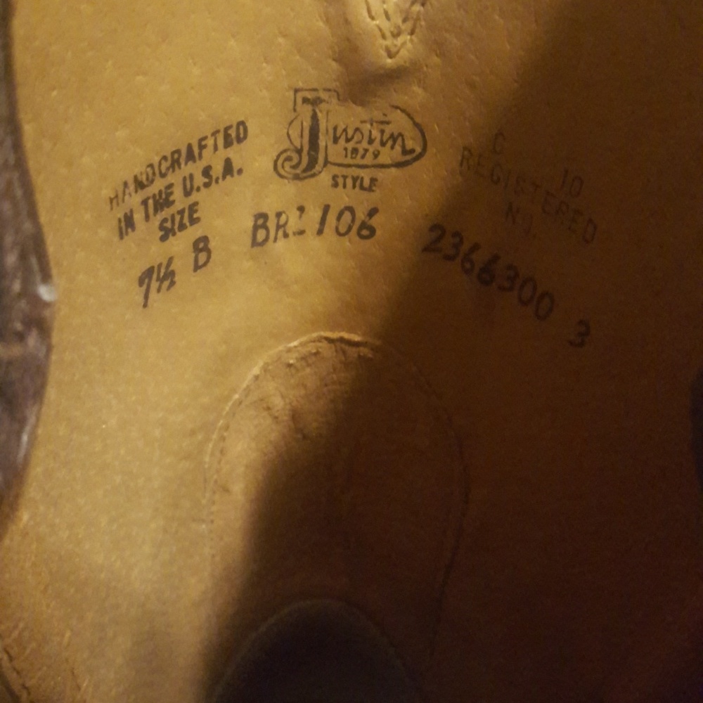Justin boots 7.5 b - Picture 4 of 6